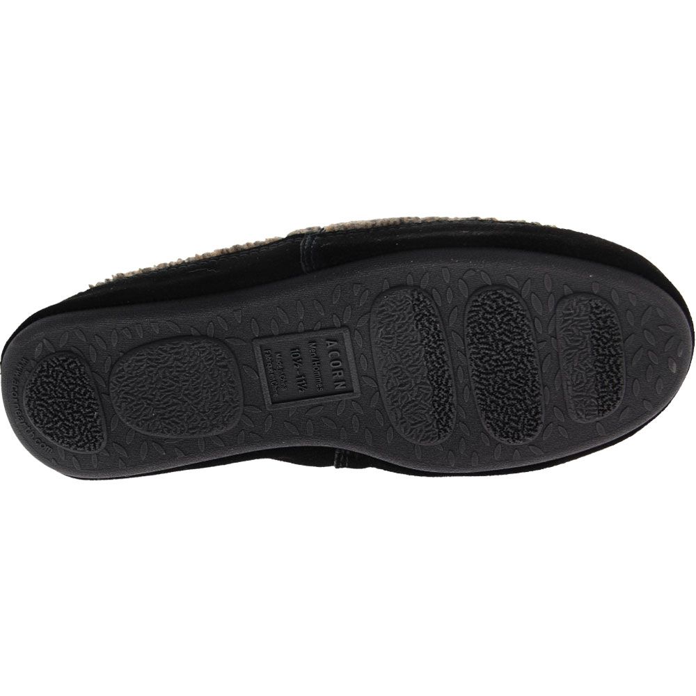 Acorn Moc Slippers - Mens Grey Sole View