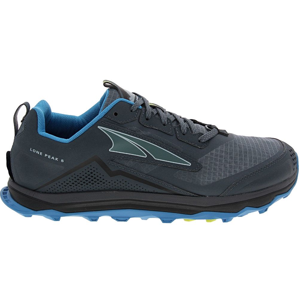 Altra Lone Peak 5 Trail Running Shoes - Mens Blue Lime