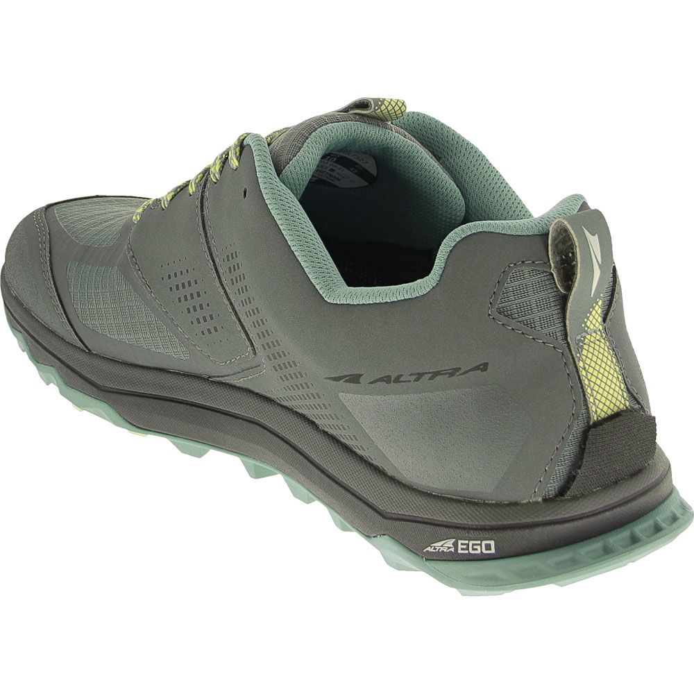 Altra Lone Peak 5 Trail Running Shoes - Womens Balsam Green Back View