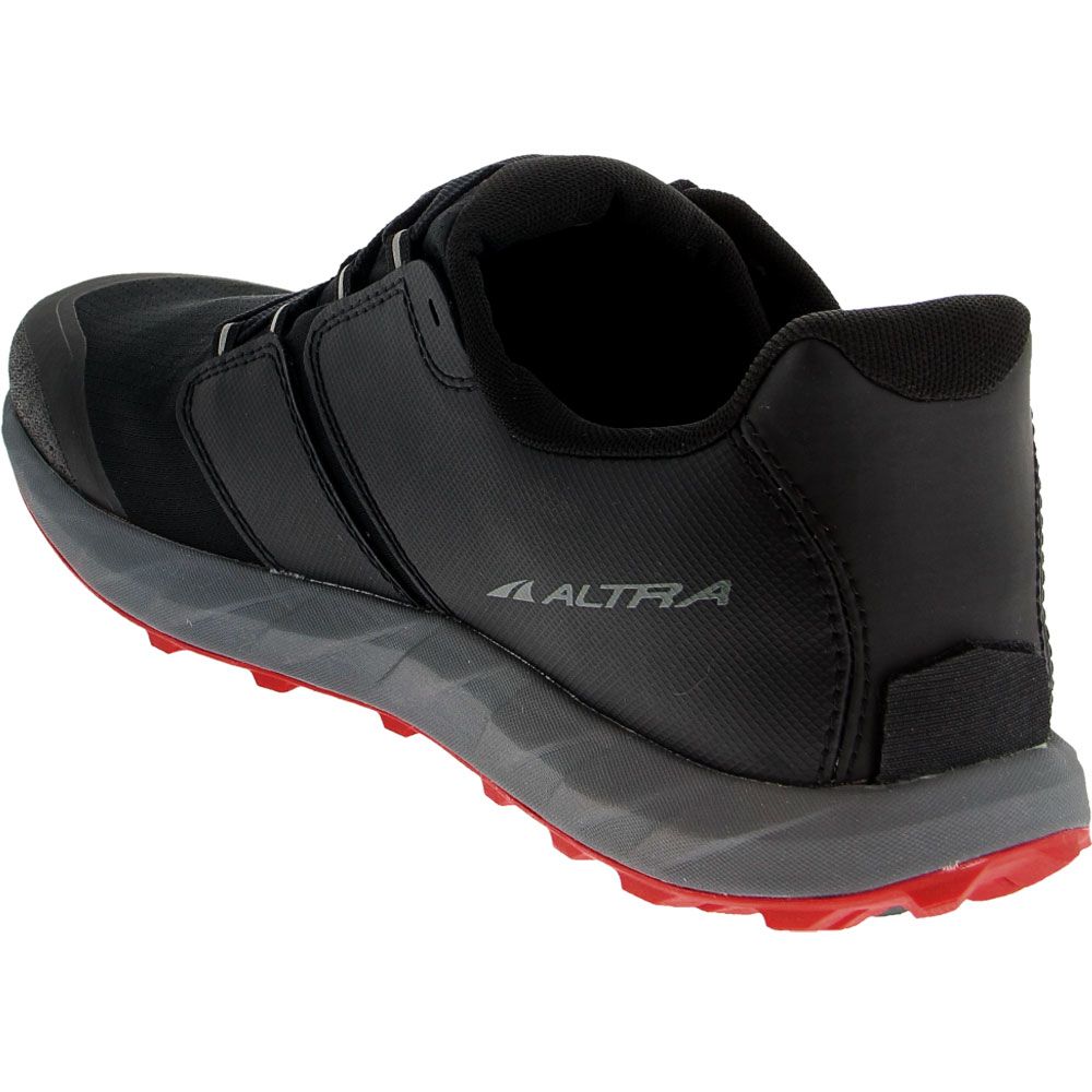Altra Superior 5 Mens Trail Running Shoes Black Red Back View