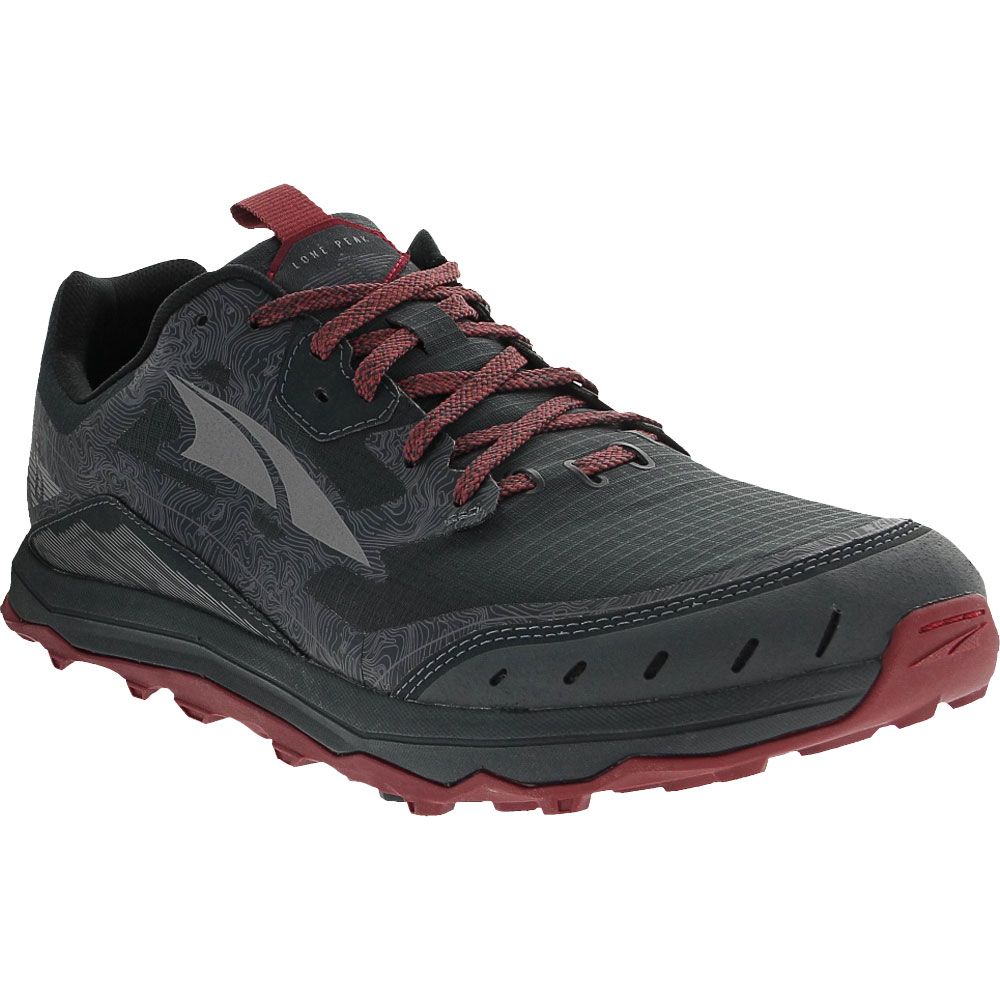 Altra Lone Peak 6 Trail Running Shoes - Mens Black Gray