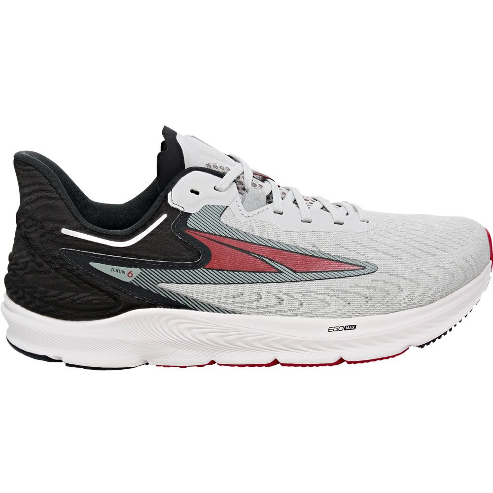 Altra Torin 6 Running Shoes - Mens Grey Red Side View