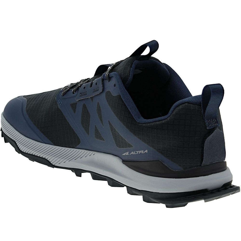 Altra Lone Peak 8 Trail Running Shoes - Mens Navy Black Back View
