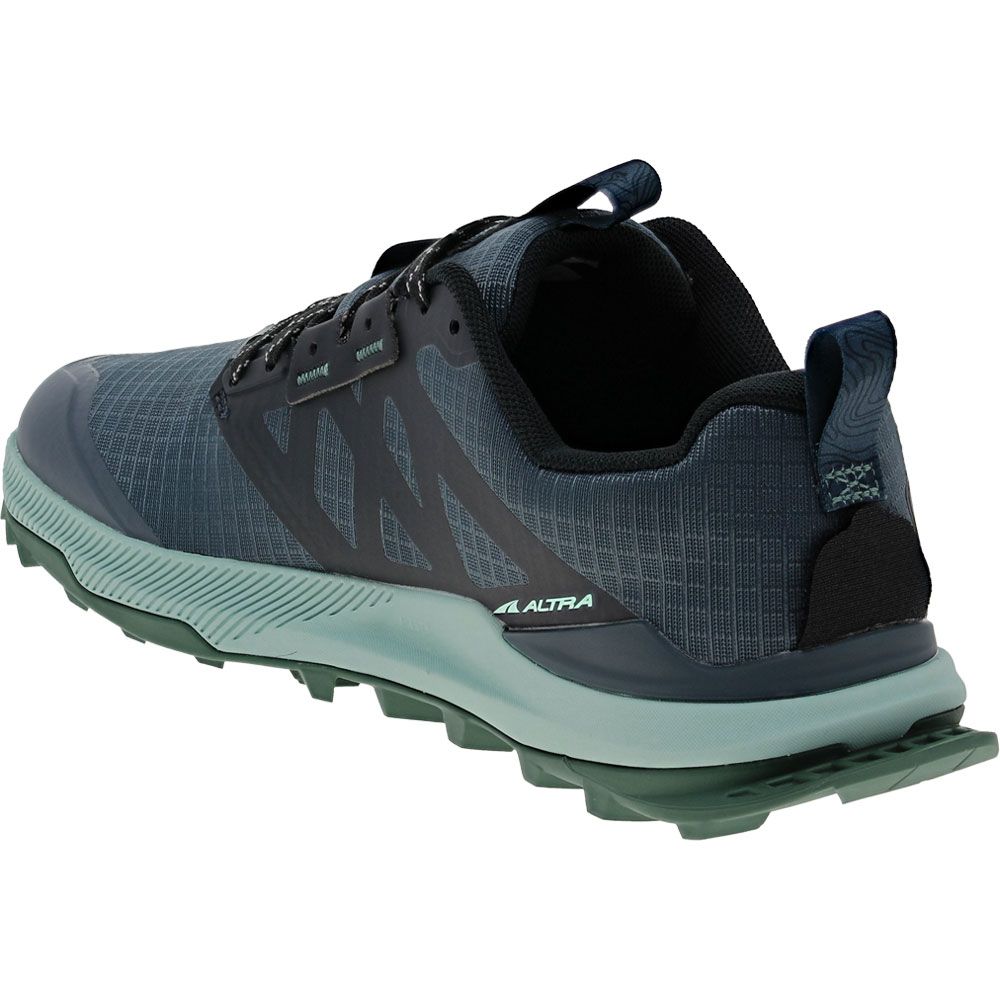 Altra Lone Peak 8 Trail Running Shoes - Womens Black Gray Back View