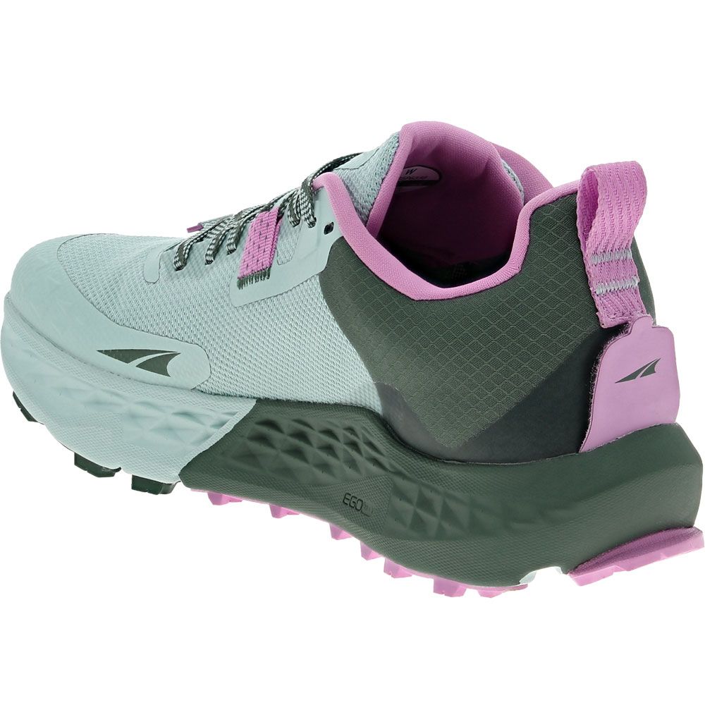 Altra Timp5 Trail Running Shoes - Womens Green Deep Forest Back View