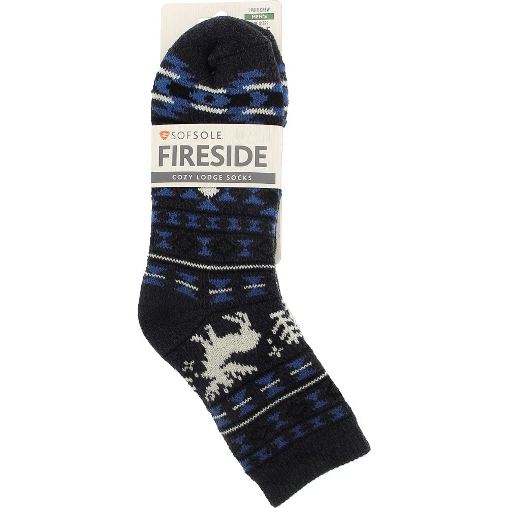 Implus SofSole Fireside You Moose You Lose Socks - Mens Navy View 2