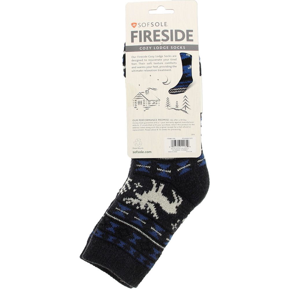 Implus SofSole Fireside You Moose You Lose Socks - Mens Navy View 3