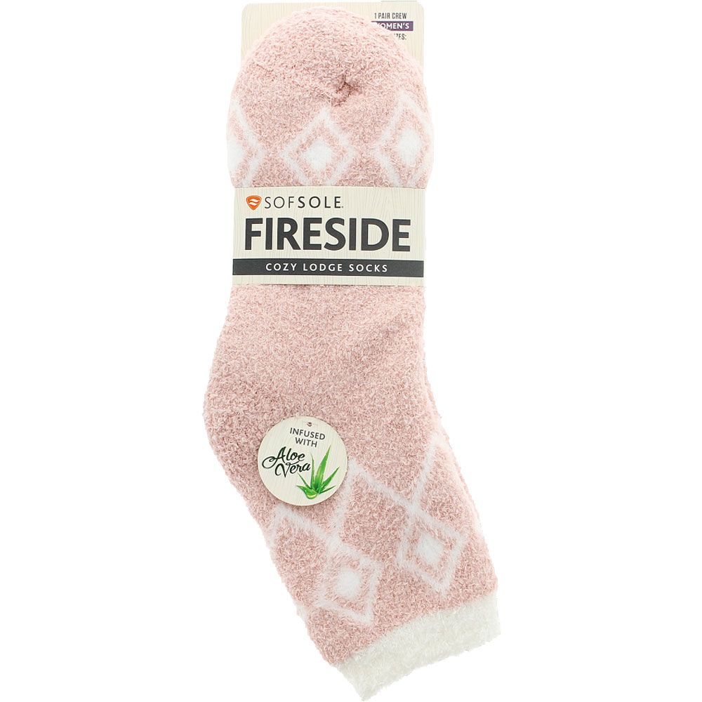 Implus SofSole Fireside Fuzzy Wuzzy Socks - Womens Pink View 2