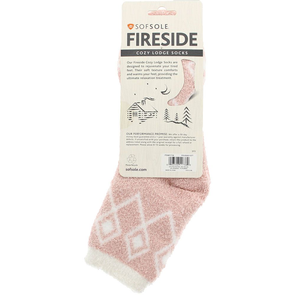 Implus SofSole Fireside Fuzzy Wuzzy Socks - Womens Pink View 3