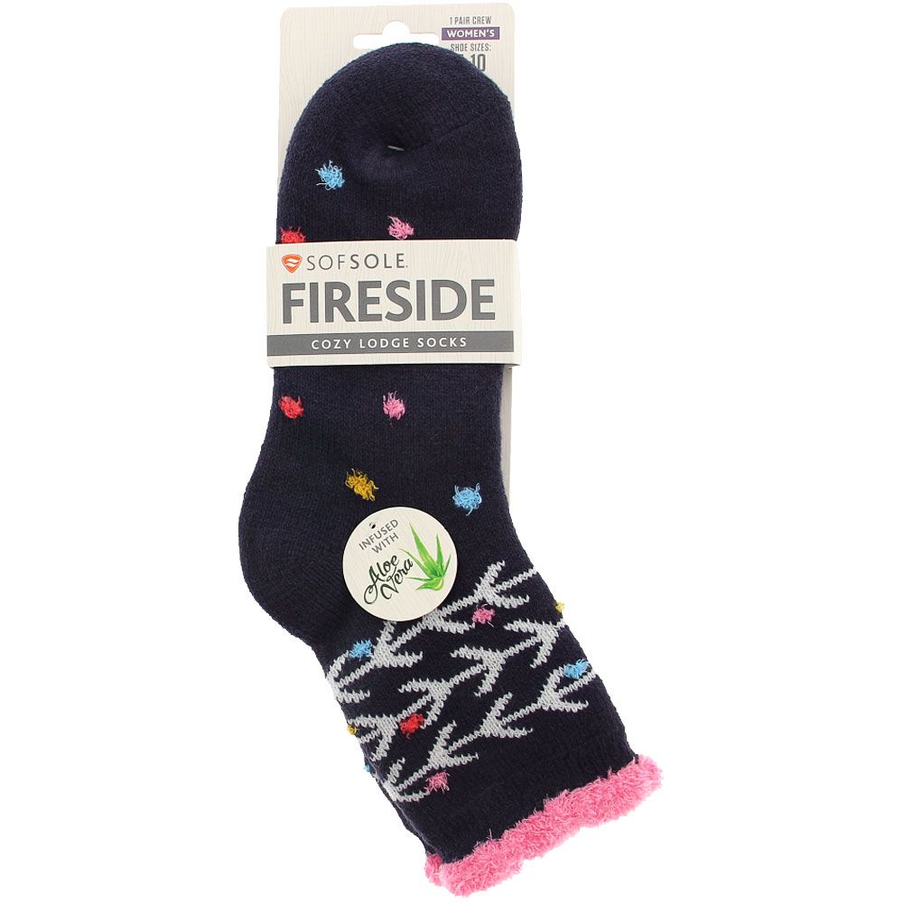 Implus SofSole Fireside Arrow Dots Socks - Womens Navy View 2
