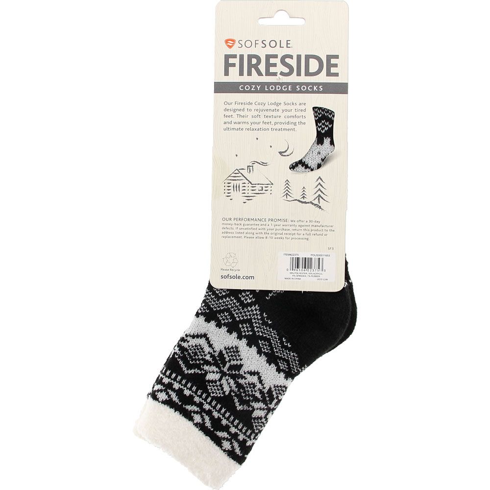 Implus SofSole Fireside Modern Nordic Socks - Womens Black View 3