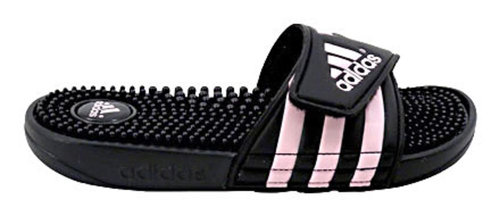 Adidas Adissage Slide Sandals - Womens Black Diva Pink Side View