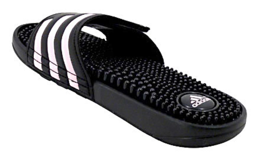 Adidas Adissage Slide Sandals - Womens Black Diva Pink Back View