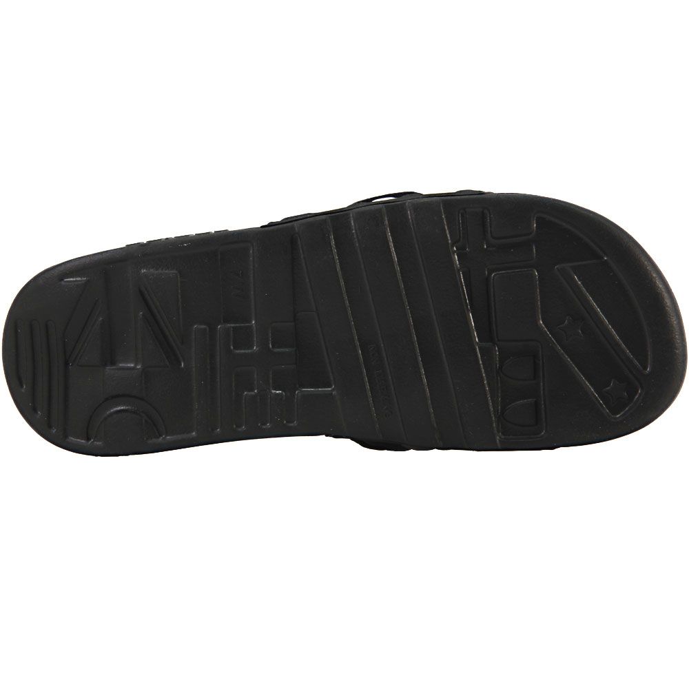 Adidas Adissage Slide Sandals - Womens Black White Sole View