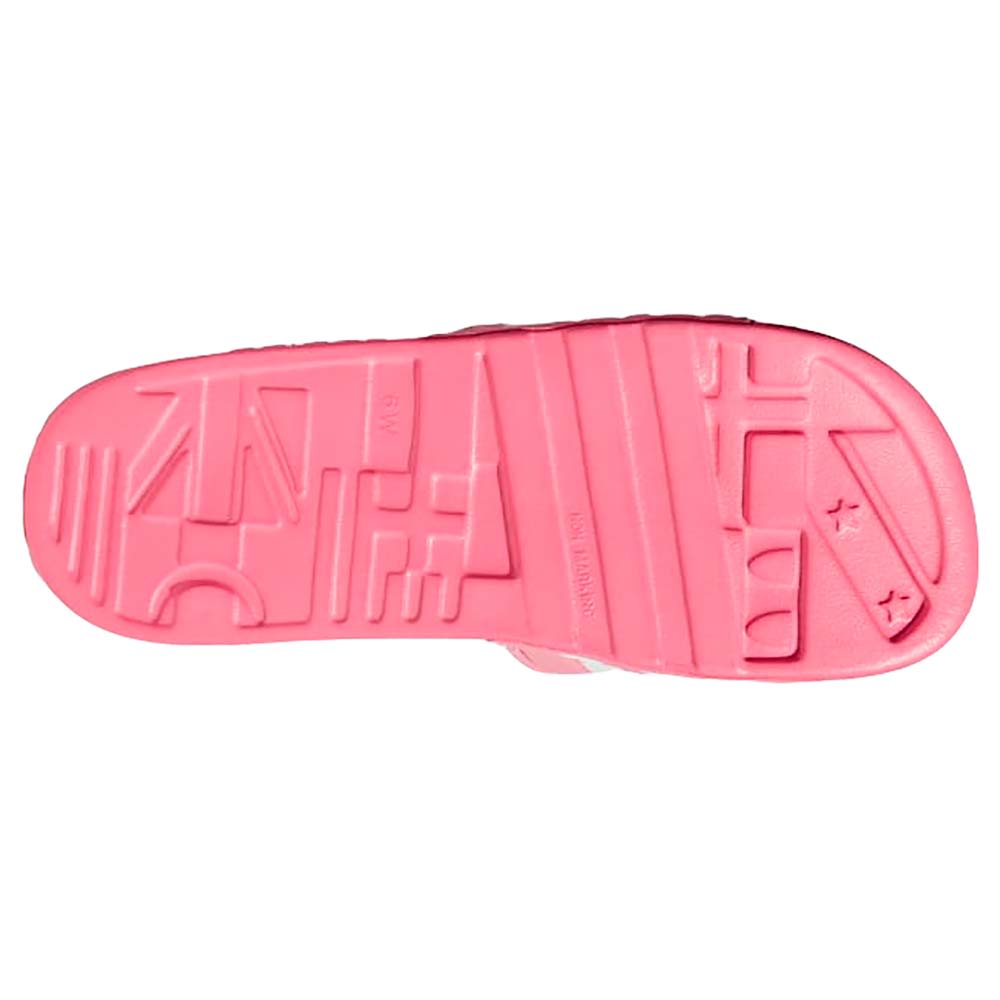 Adidas Adissage Slide Sandals - Womens Neon Pink Sole View