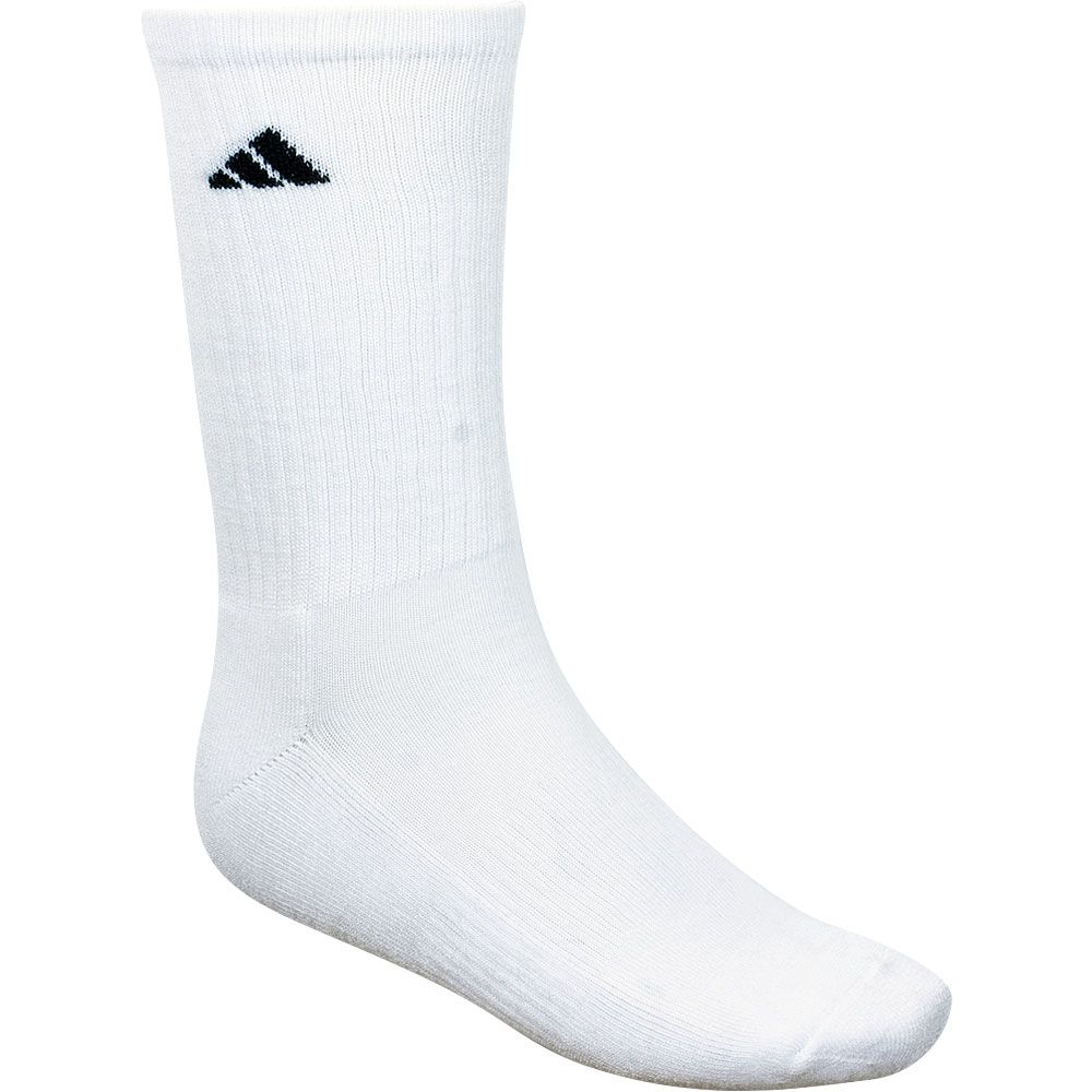 Adidas Mens 6 Pk Crew Socks White