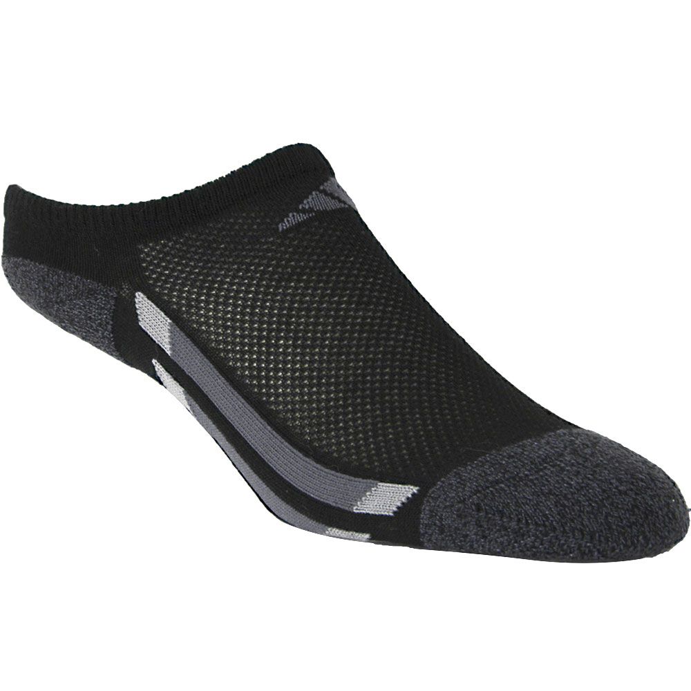 Adidas Vert Strp 6pk No Show Socks Black Grey