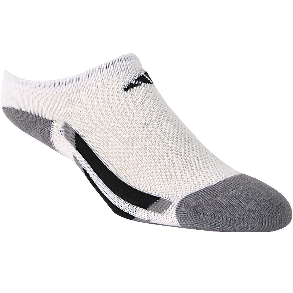 Adidas Vert Strp 6pk No Show Socks White Grey Black