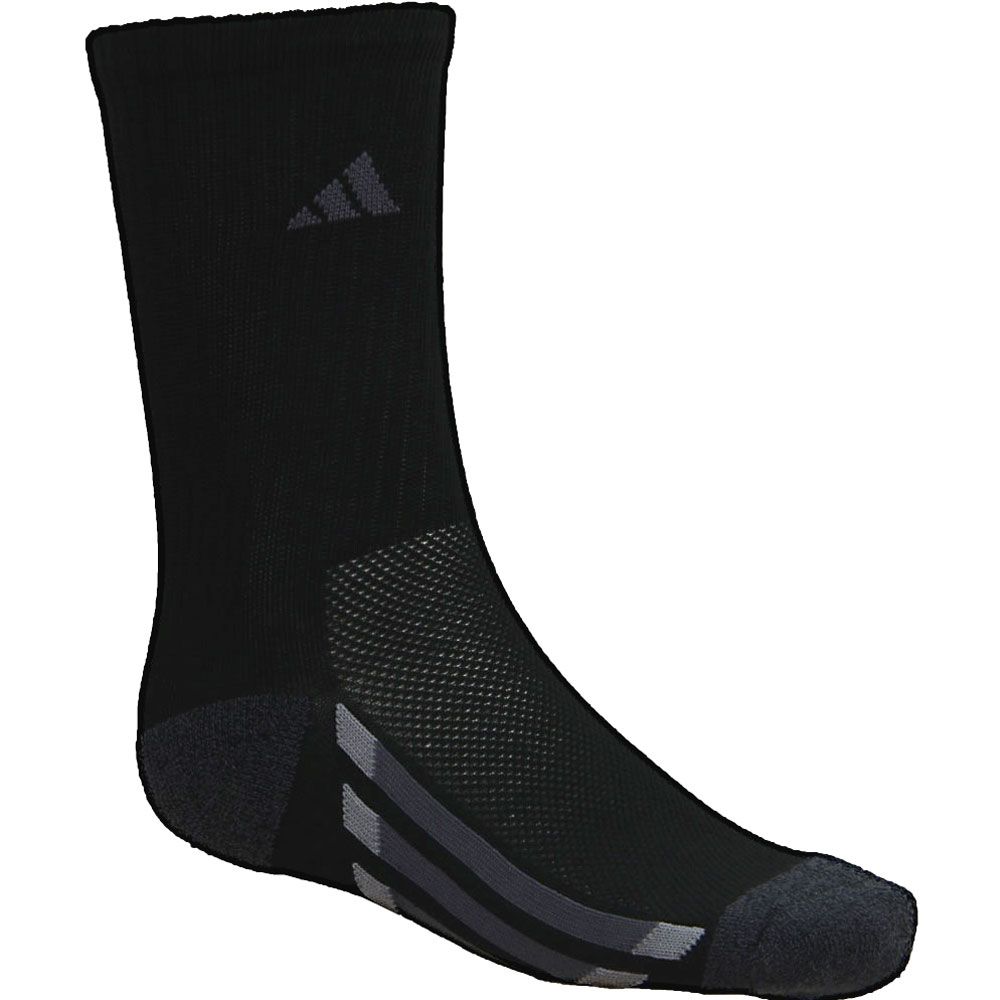 Adidas Vert Strp 6pkcrw 13-4 Socks Black Grey
