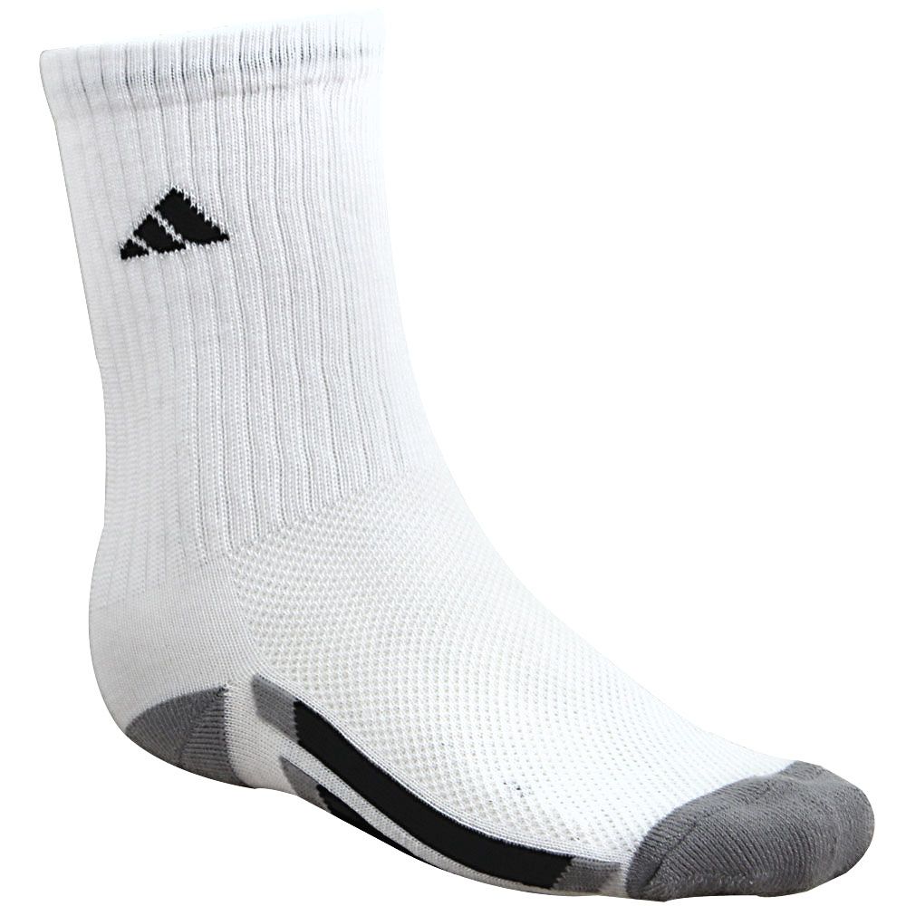 Adidas Vert Strp 6pkcrw 13-4 Socks White Black Grey