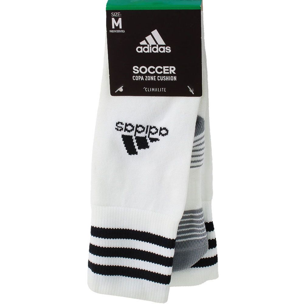 Adidas Copa Zone Cush 4 Socks - Womens White Black View 2