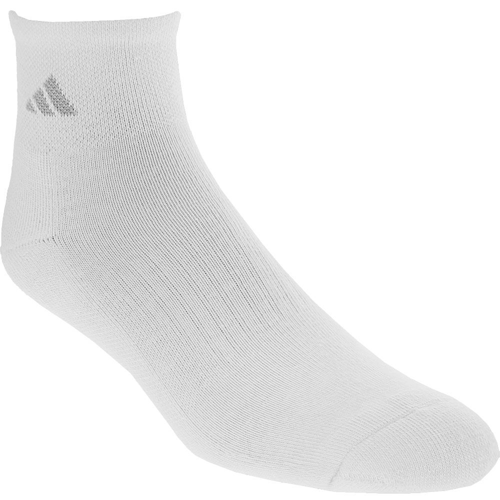 Adidas 3 Pack Womens 1/4 Socks White Clear Onix