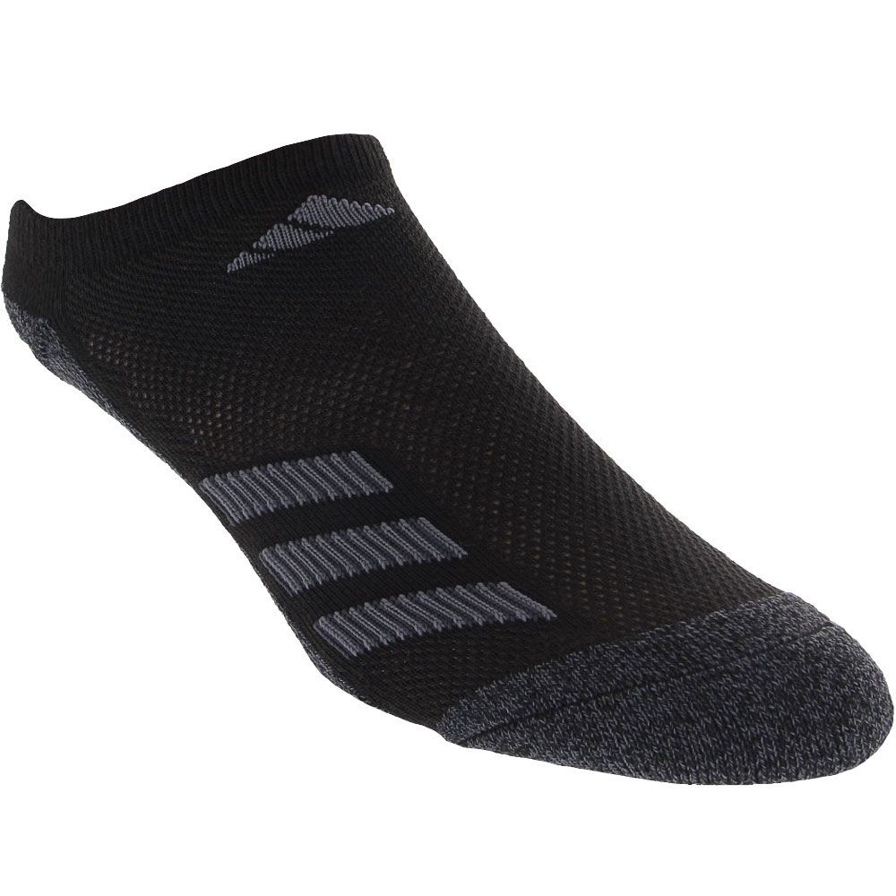 Adidas Youth Medium 6 Pack Noshow Socks Black