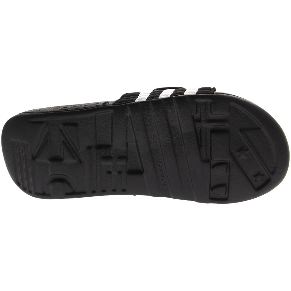 Adidas Adissage TU Slide Sandal - Mens Black White Sole View