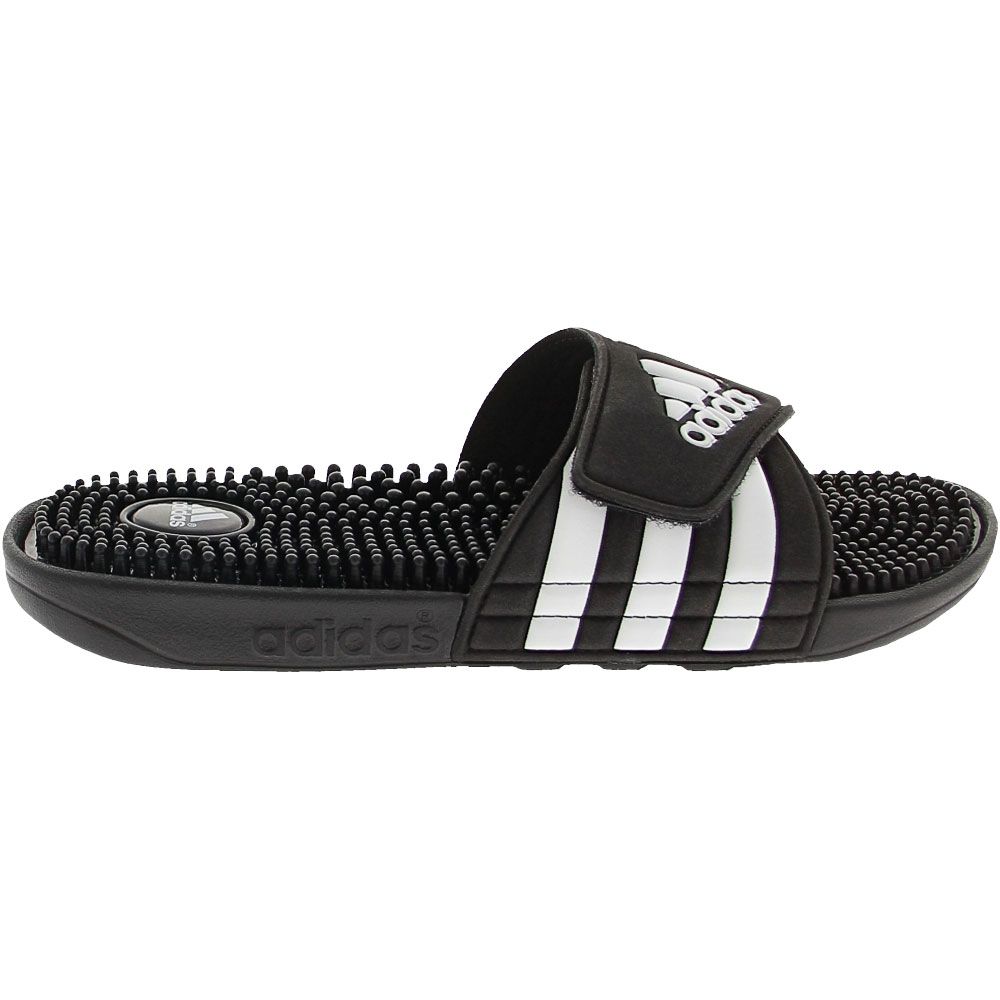 Adidas Adissage Slides Sandals - Boys | Girls Black White Side View