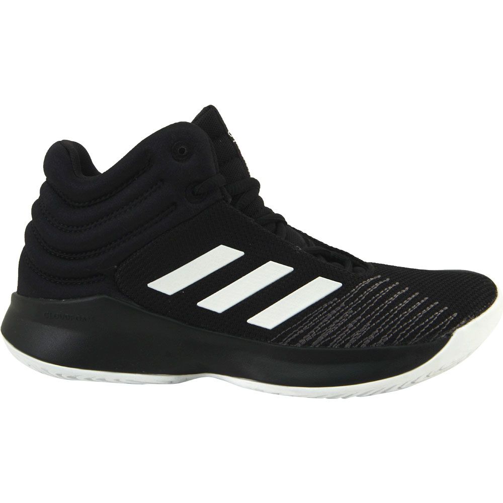 Adidas Pro Spark 2018 Basketball Shoes - Boys Black White Side View
