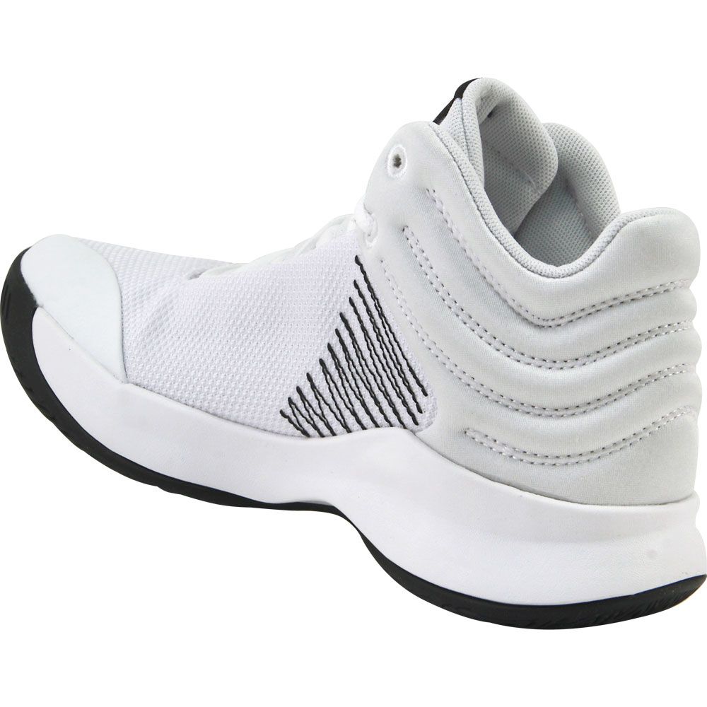 Adidas Pro Spark 2018 Basketball Shoes - Boys White Black Back View