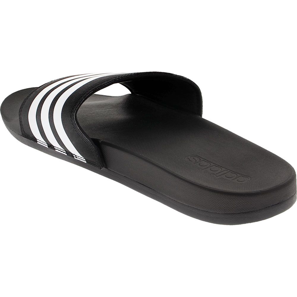 Adidas Adilette Comforted Slide Sandals - Mens Black White Back View