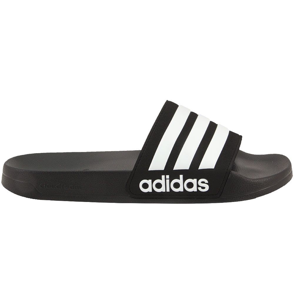 Adidas Adilette Shower Slide Sandals - Mens Black White