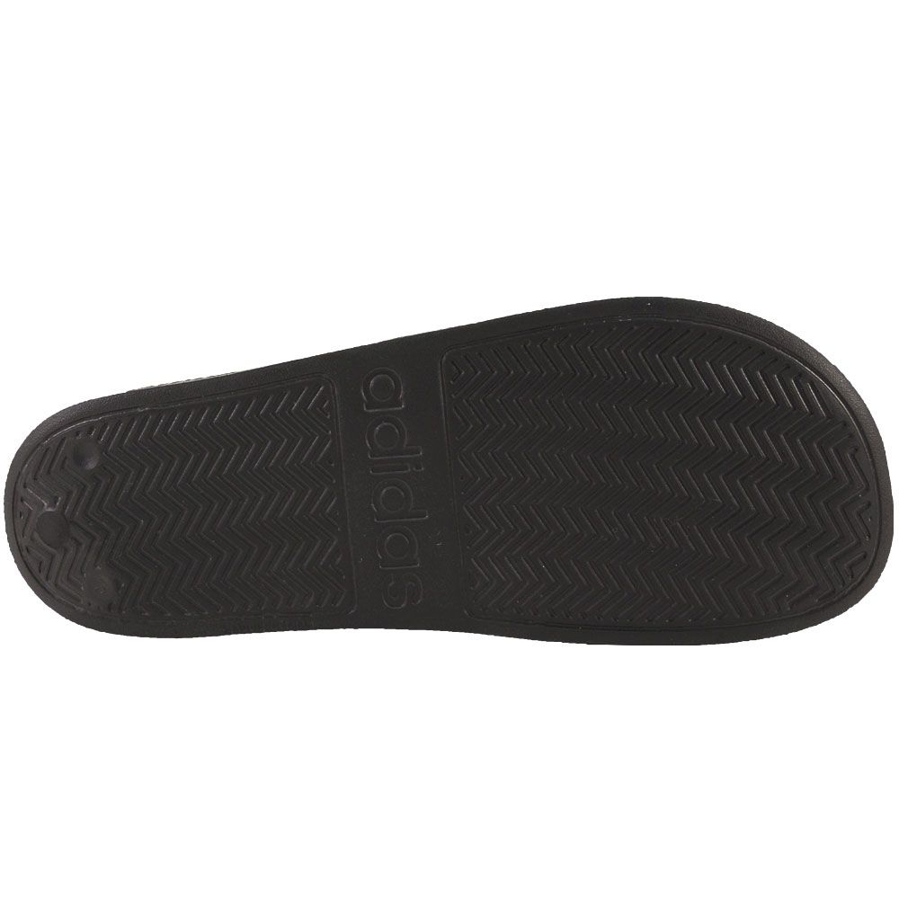 Adidas Adilette Shower Water Sandals - Mens Black White Sole View