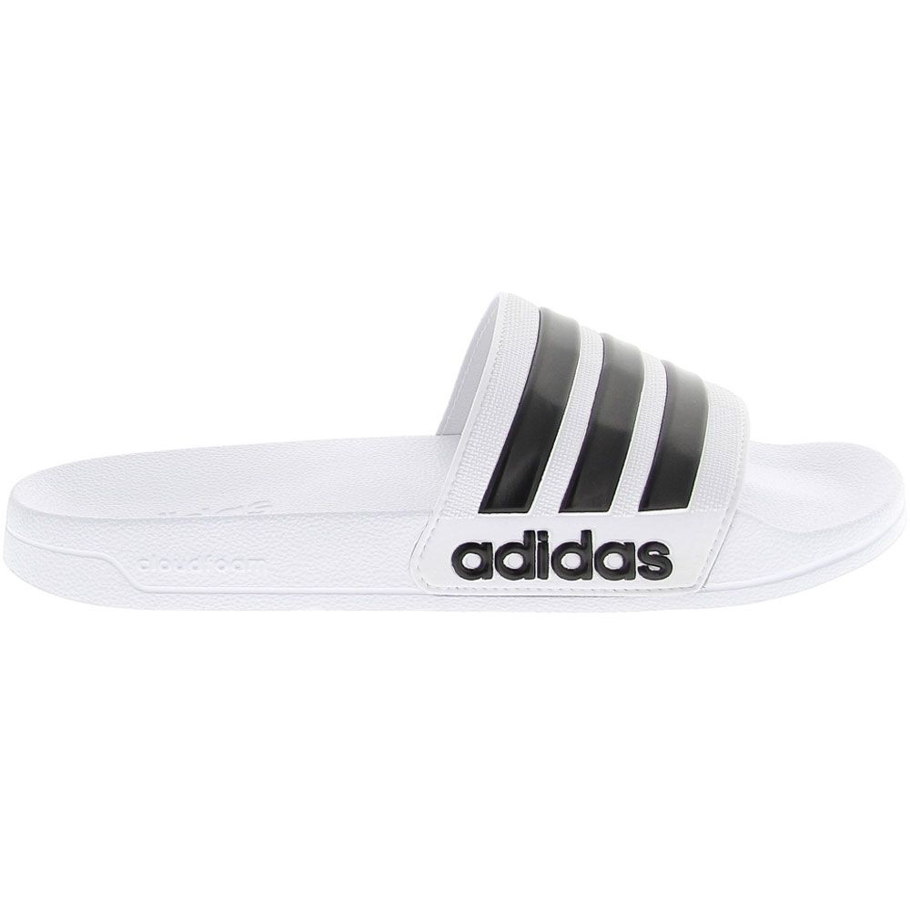 Adidas Adilette Shower Slide Sandals - Mens White Black