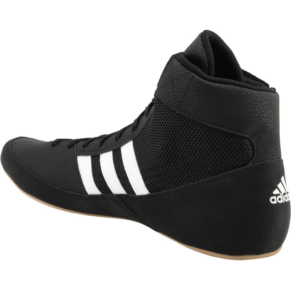 Adidas Hvc 2 Wrestling Shoes - Mens Black White Back View