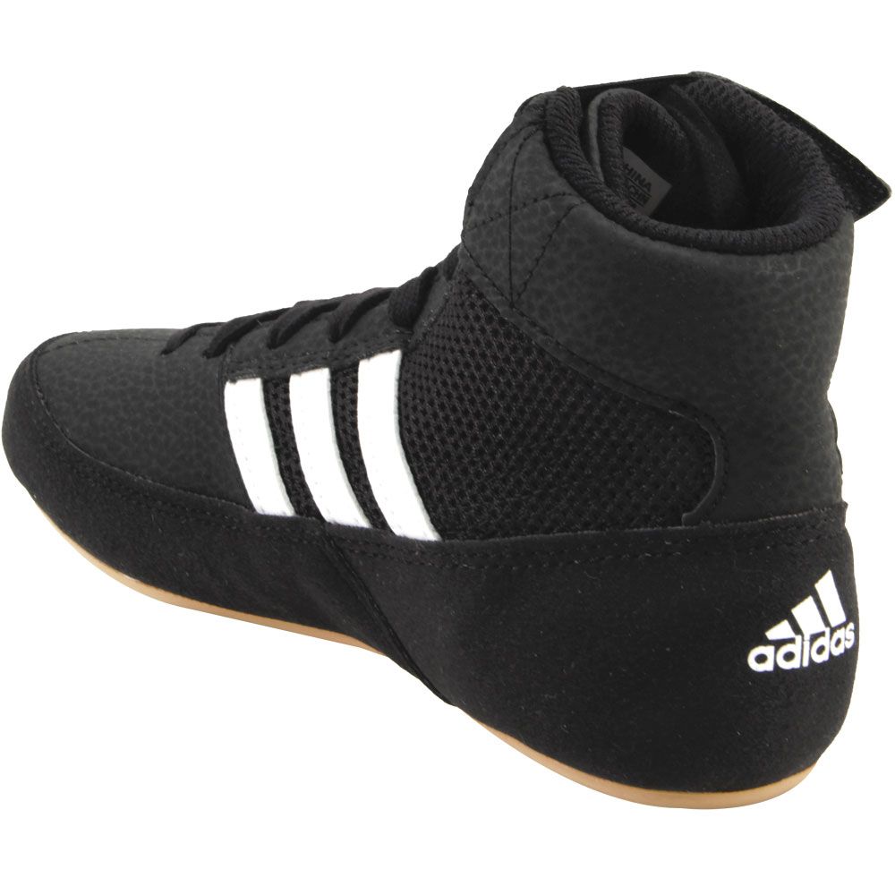 Adidas Hvc Youth Laced 2 Wrestling - Boys Black White Back View