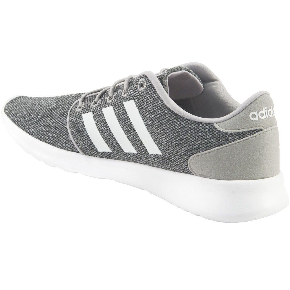 Adidas Cloudfoam QT Racer Shoes - Womens Grey White Back View