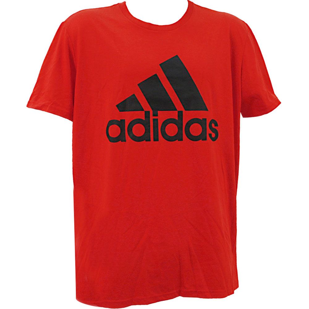 Adidas Badge Of Sport Classic T Shirts - Mens Red Black