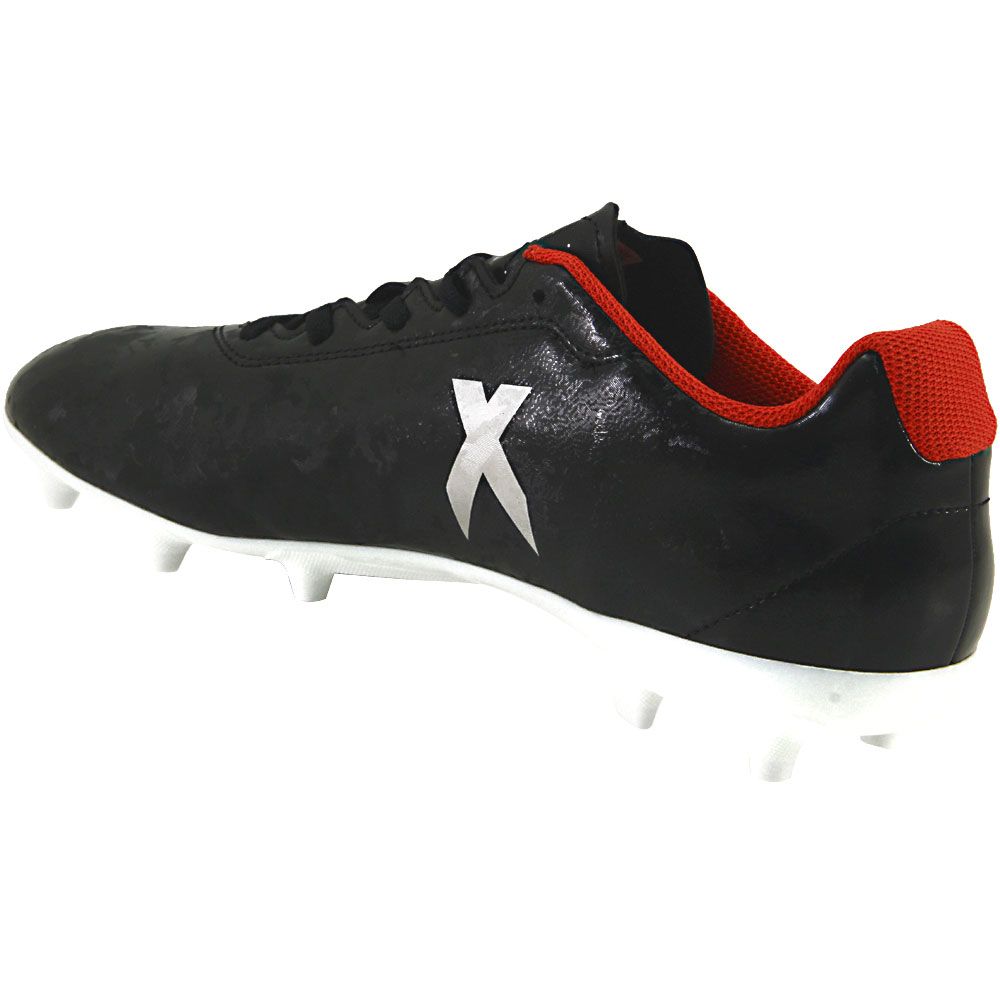 Adidas X 17 4 FG Outdoor Soccer Cleats - Womens Black White Back View