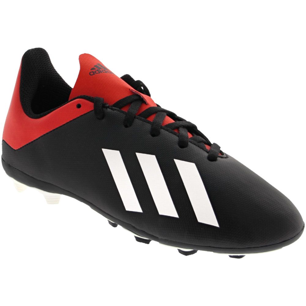Adidas X 18 4 Fxg Jr Outdoor Soccer Cleats - Boys Black White
