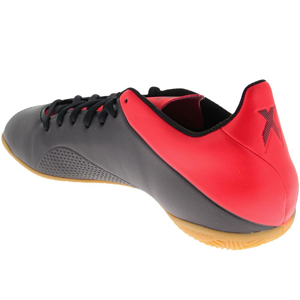 Adidas X 18 4 In Indoor Soccer Shoes - Mens Black White Red Back View