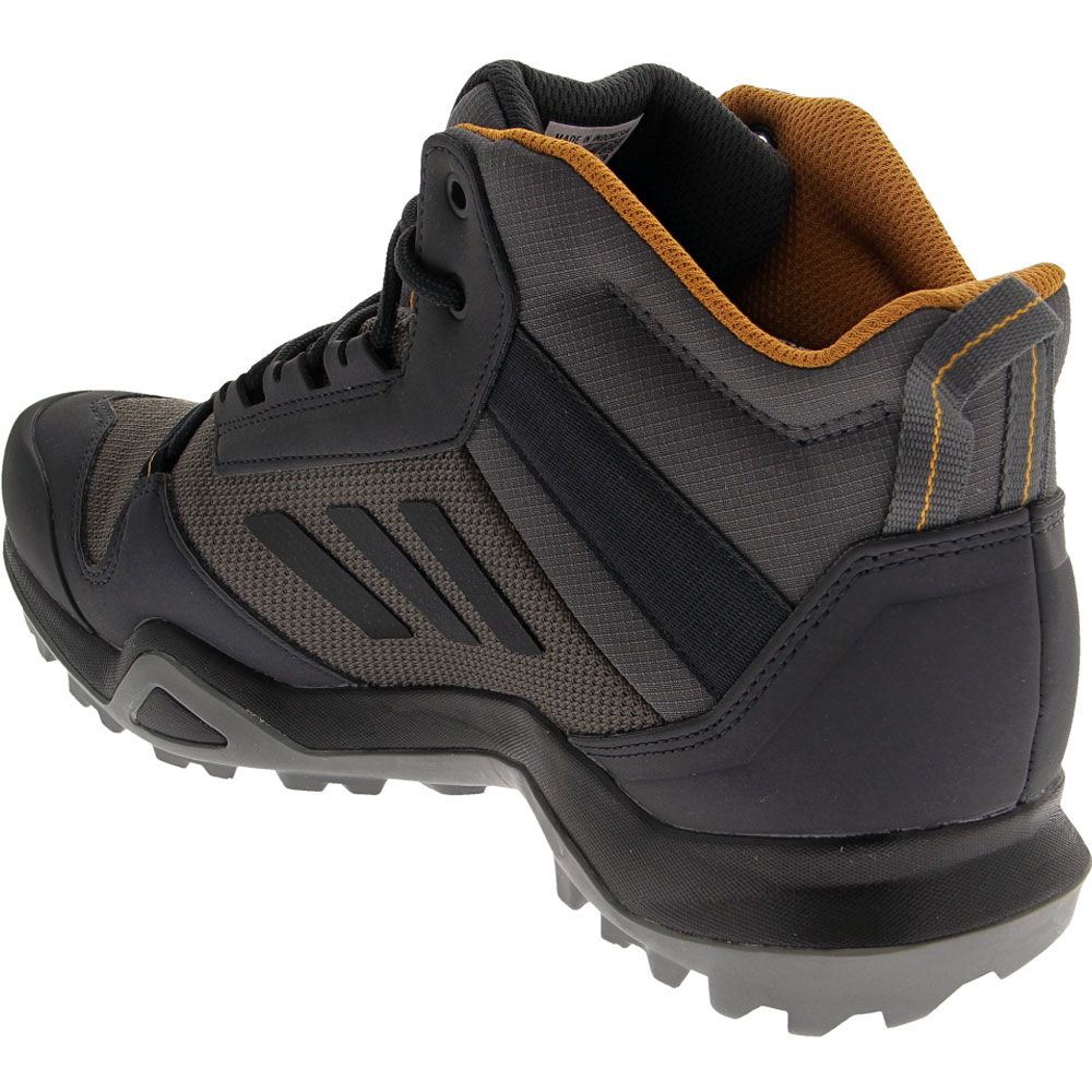 Adidas Terrex Ax3 Mid Gtx Hiking Boots - Mens Grey Black Back View