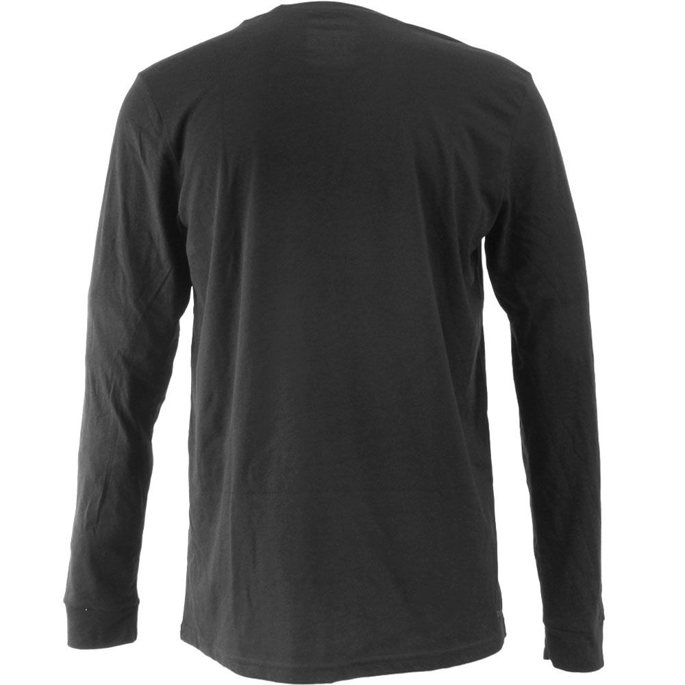 Adidas Badge Of Sport Long Sleeve T Shirts - Mens Black Grey View 2