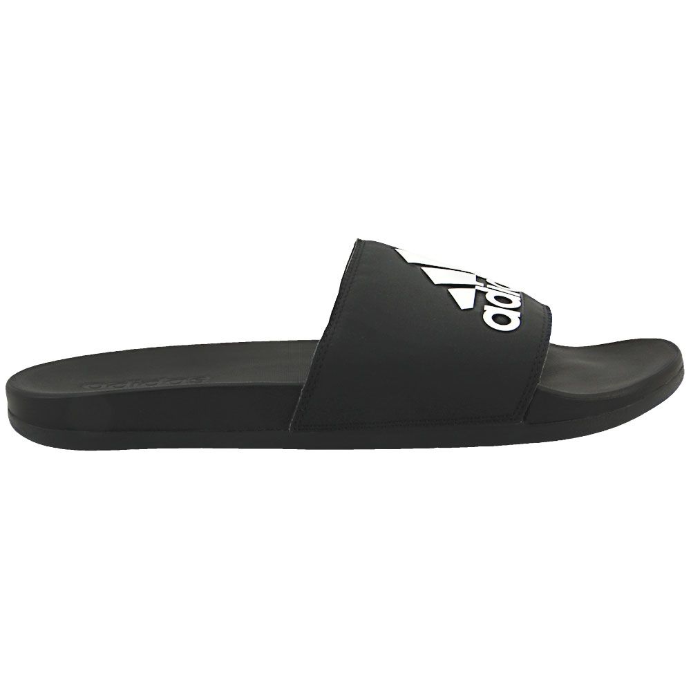 Adidas Adilette Comfort Slide Sandals - Mens Black White Side View