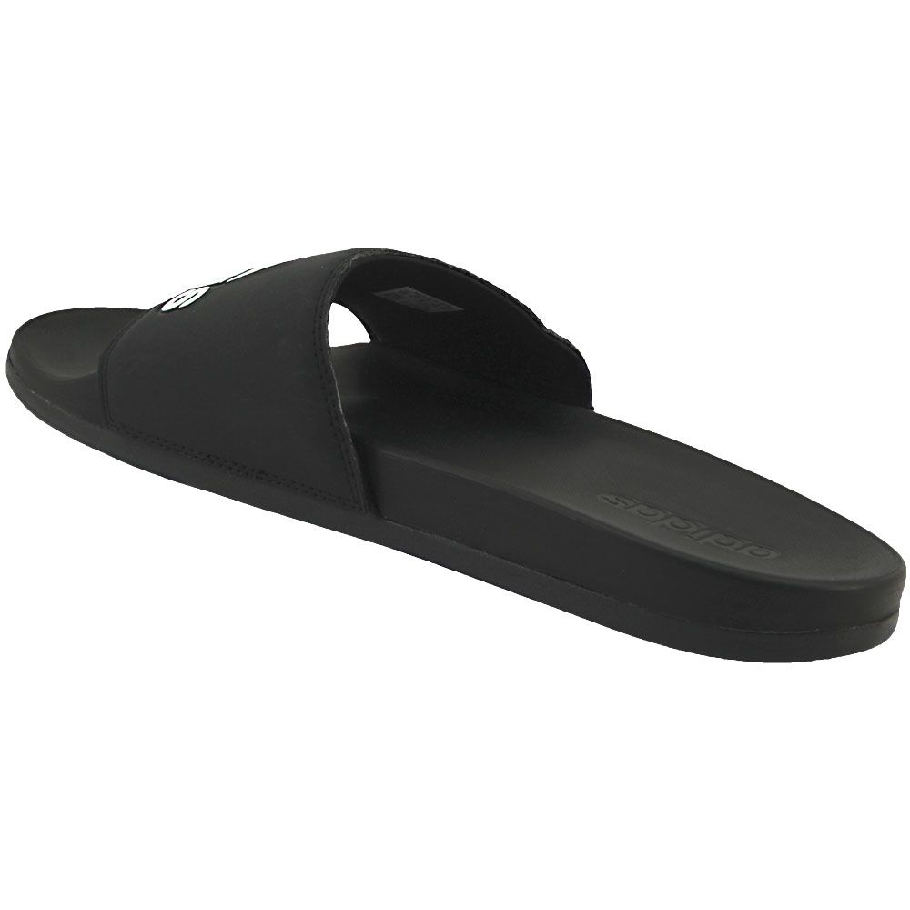 Adidas Adilette Comfort Slide Sandals - Mens Black White Back View