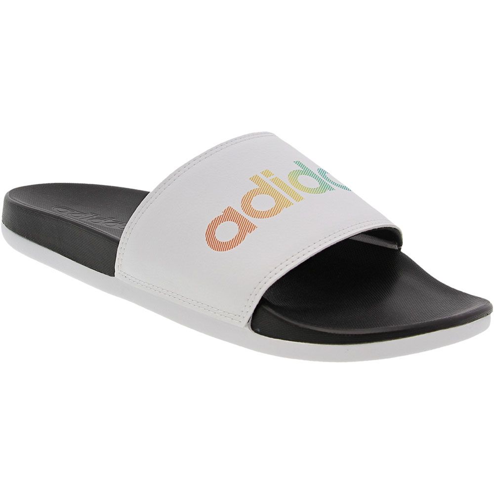 Adidas Adilette Comfort Slide Sandals - Mens White Multi