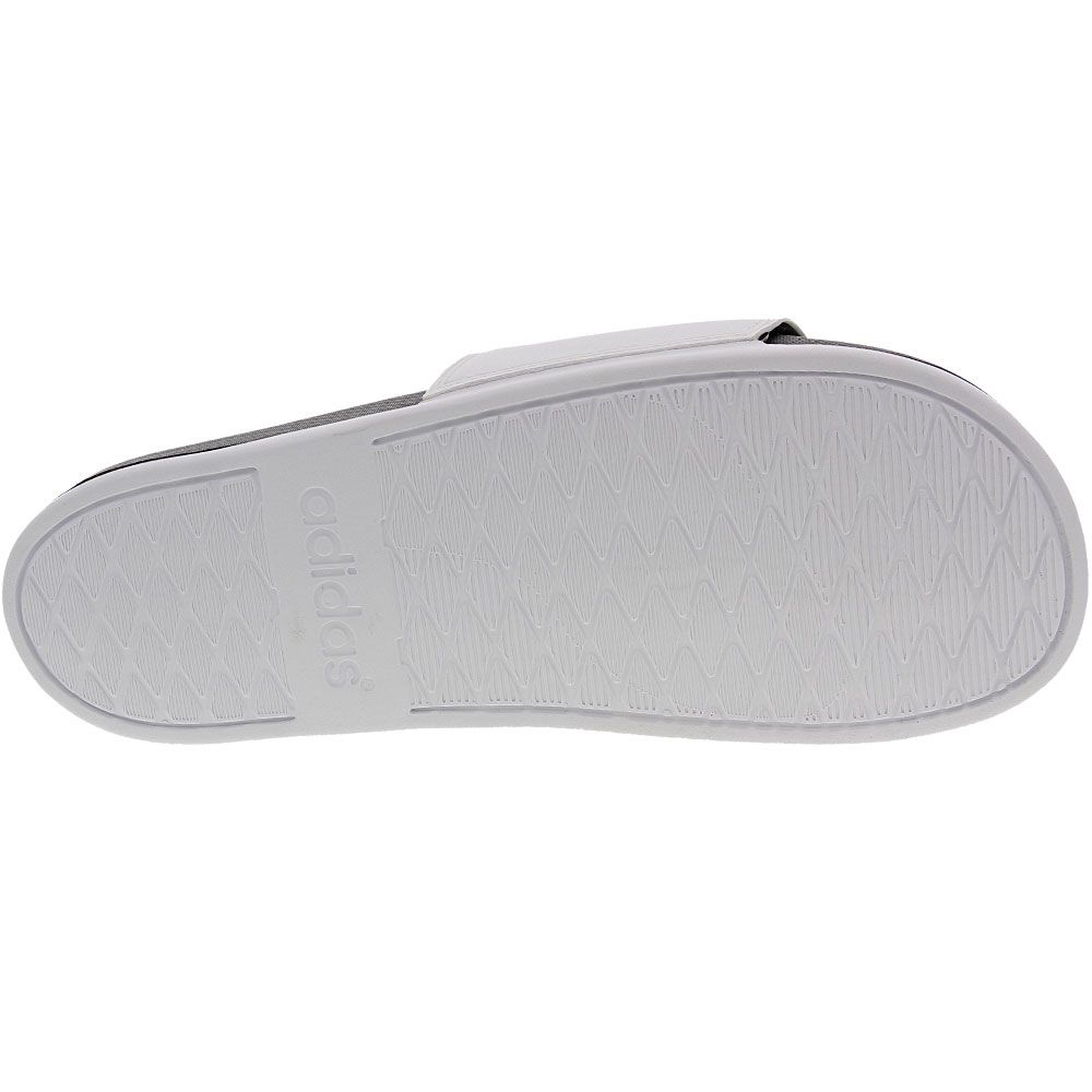 Adidas Adilette Comfort Slide Sandals - Mens White Multi Sole View
