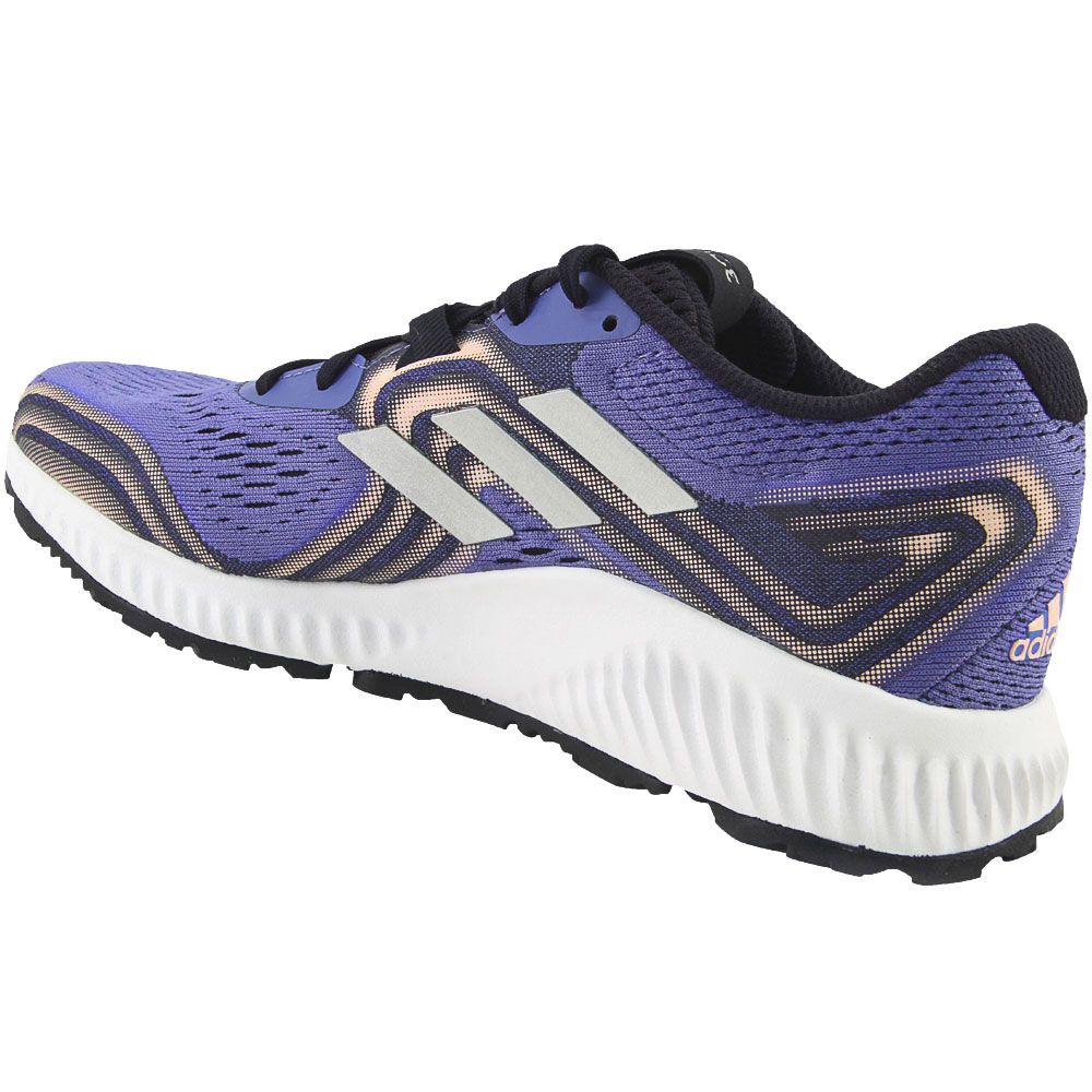 Adidas Aerobounce Running Shoes - Womens Purple Silver Back View