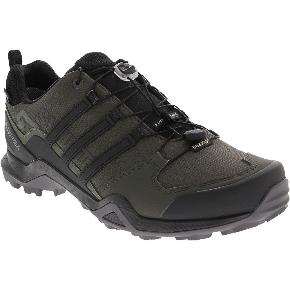 Adidas Terrex Swift R2 Gtx Hiking Shoes - Mens Night Cargo Black Base Green